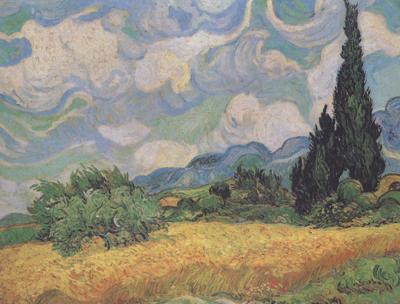 Vincent Van Gogh Wheat Field with Cypresses at the Haute Galline near Eygalieres (nn04) oil painting image